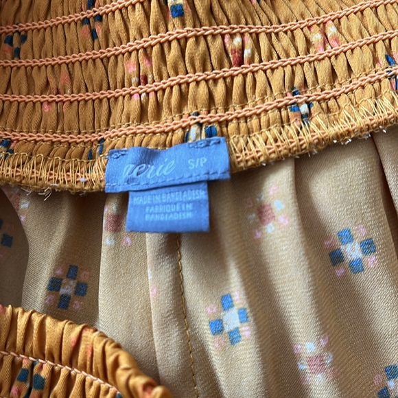 Aerie yellow Desert Nomad silky Printed pants. Sz Sm EUC bin J - Picture 5 of 7